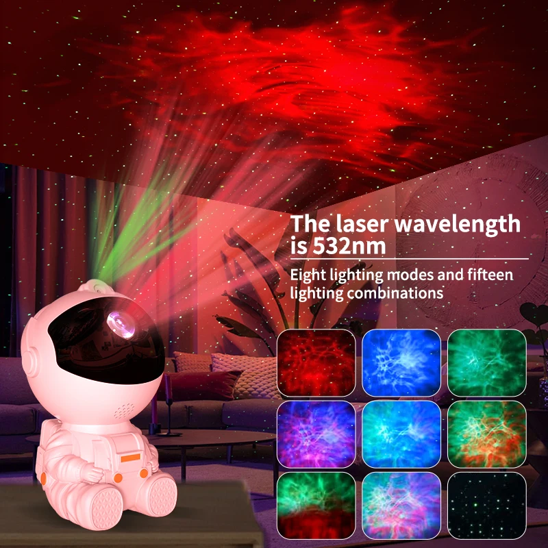 Banqcn 360 Degree Adjustable Astronaut Projector Night Light Kids Ceiling Lights USB Charger Milky Way Projector