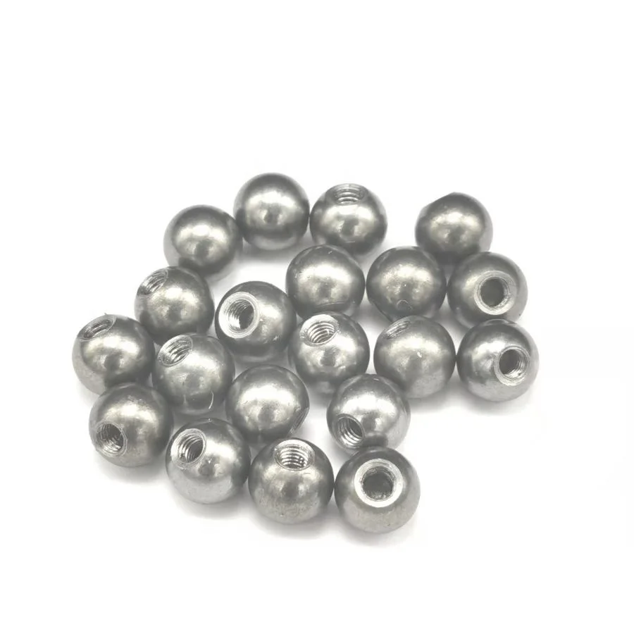 Machining of 8mm steel balls for M3 threaded holes