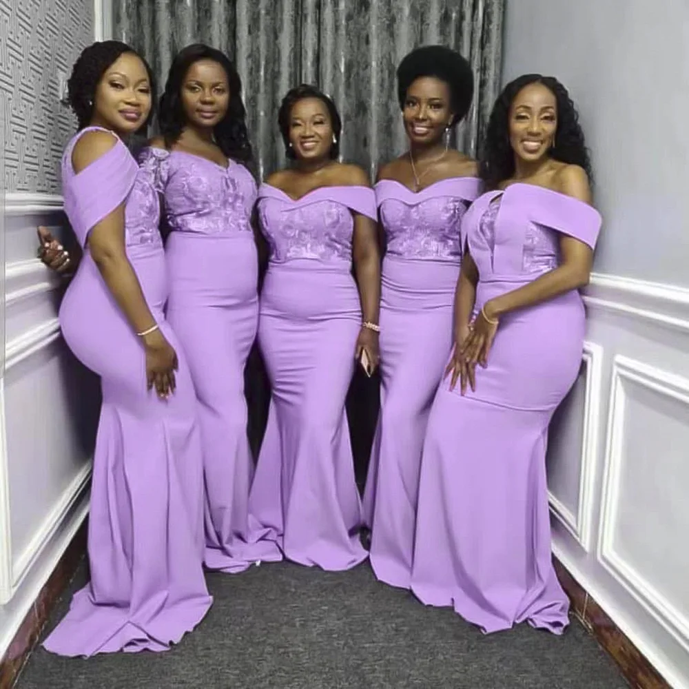 BOBOYU elegant pink embroidery bridesmaid dresses wedding gown off shoulder sexy bodycon mermaid dress women evening maxi dress