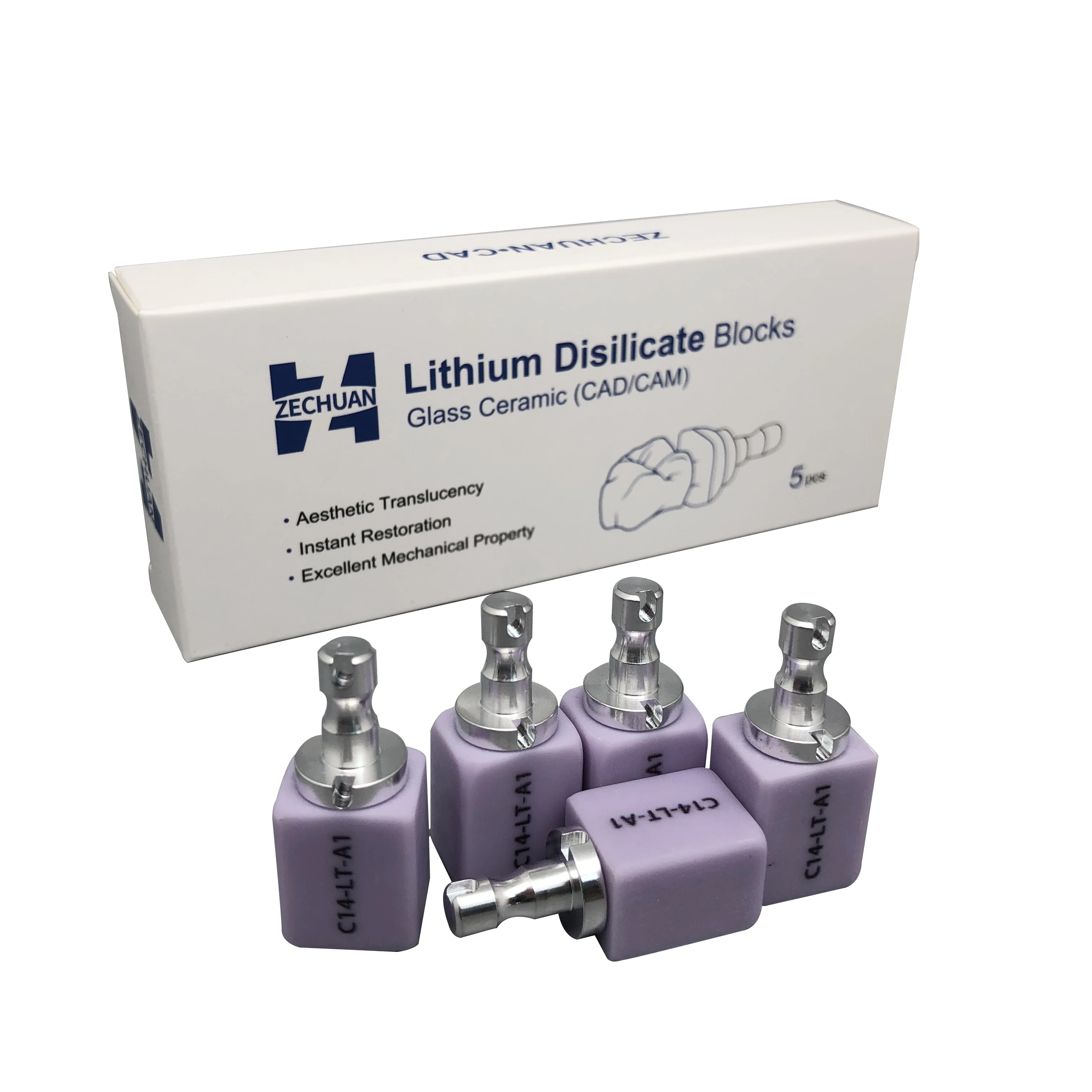 dental ZECHUAN Glass ceramic block for Teeth porcelain veneer whitening