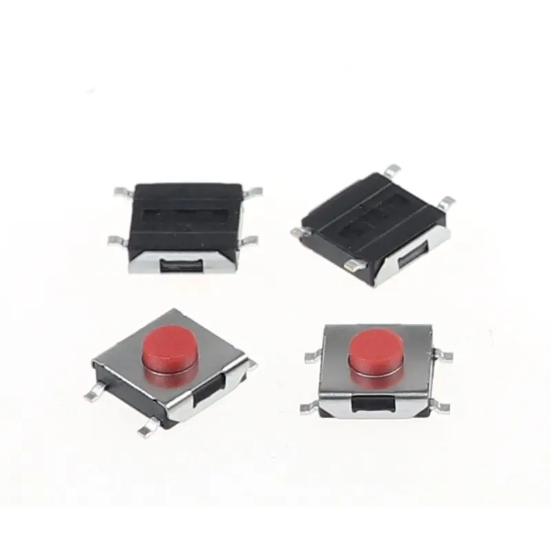 6,2x3,1 Smd 4 контактный многофункциональный переключатель красную кнопку тактильный переключатель