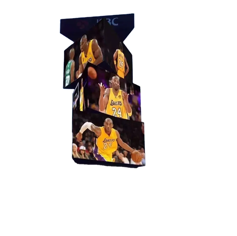 Mechanical Triangle Rotating Tower Led Display Screen 360-degree Outdoor Indoor Advertising Digital Signage Led 3d Kinetic Led