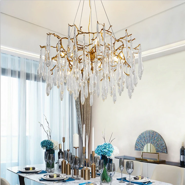 Handmade Luxury Chandelier Lighting Modern Decorative Copper Lighting Fixture Chandelier For Living Room