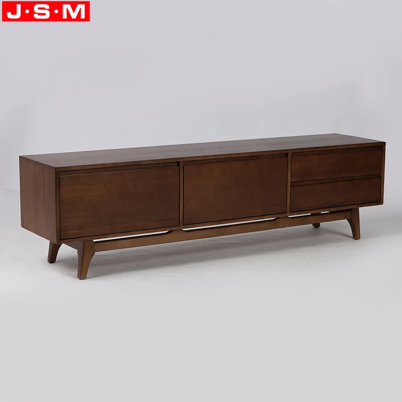 Hot Sale Brown Home Livingroom 1 Door And 3 Drawers Ash Timber Base Stand TV Cabinet