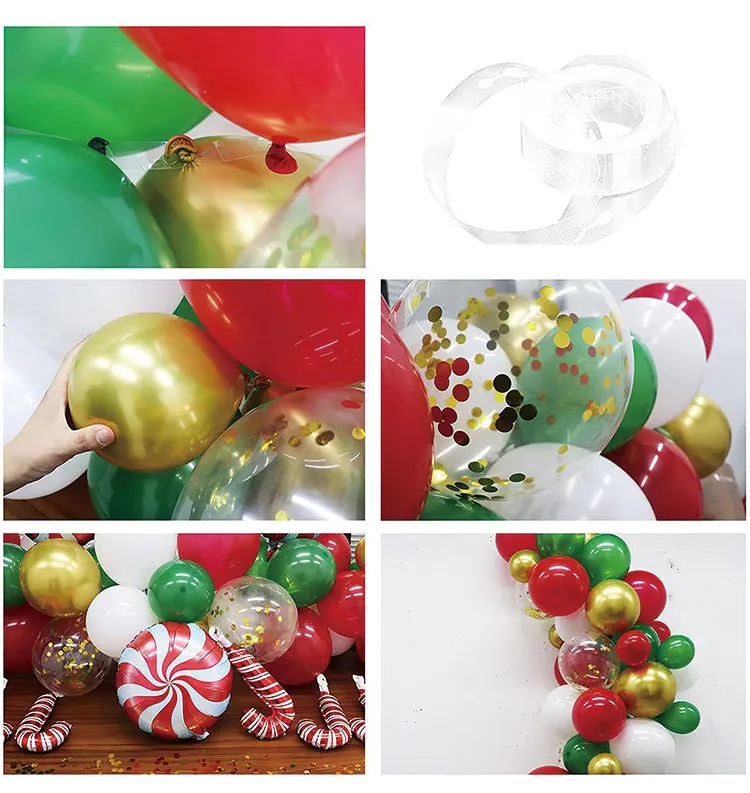 Christmas Candy Party Aluminum Film Set Balloon Christmas Party Supplies Red Green Balloon Party Decoration Arch