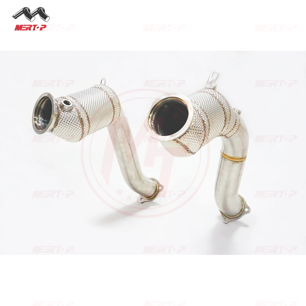 Mertop SS 304 Downpipe for P*RSCHE Cayenne 958.2 3.6T 2014-2018 downpipe with HS