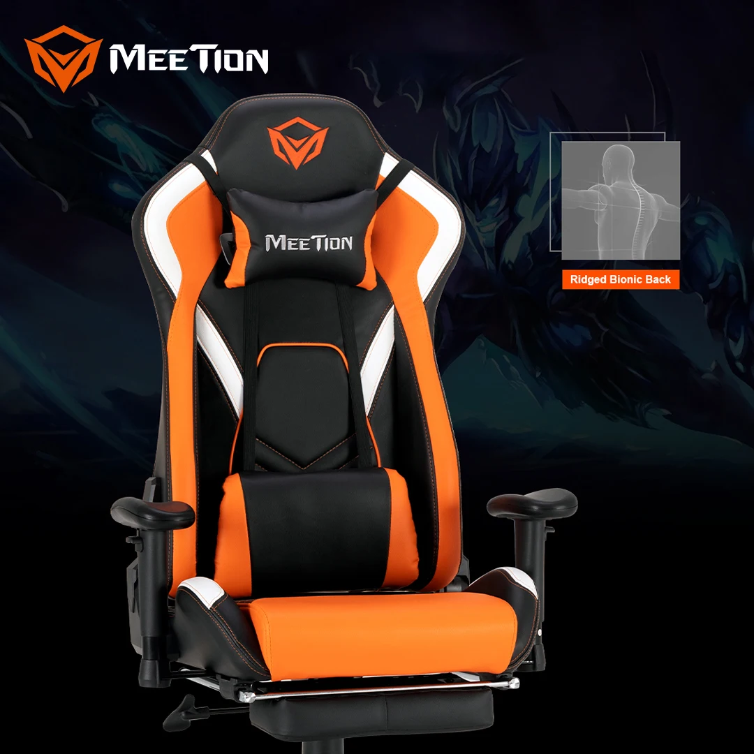 MeeTion CHR22 Gaming Chair Gamer Racing 180 Degrees Office Computer 2021 Pu Leather Ergonomics PC Gaming High Back