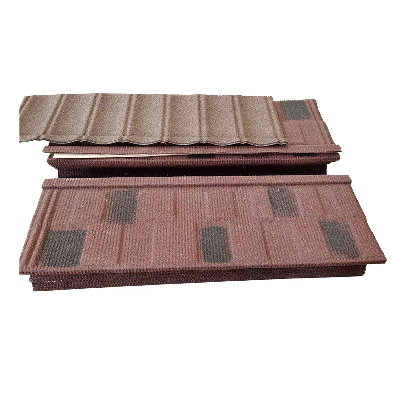 Easy To Install Synthetic Resin 0.4mm Stone Coated Roofing Tile Metal Shingles Roof Tile
