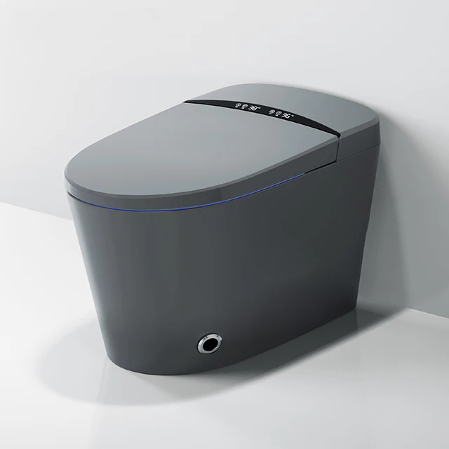 automatic water intelligent wc toilet bowl ceramic 120v smart toilet gray