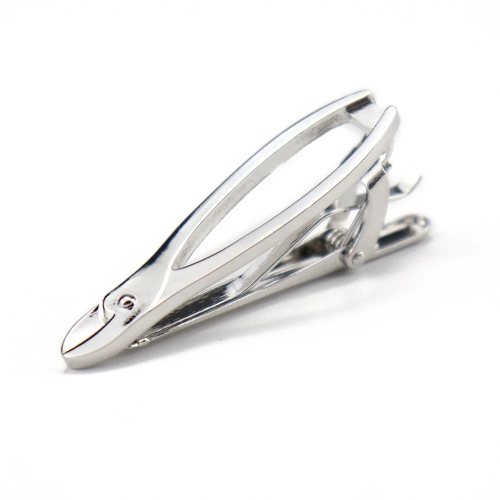 2021 Business Men Personal Exquisite Silver Cute Scissors Trumpet Tie Clip