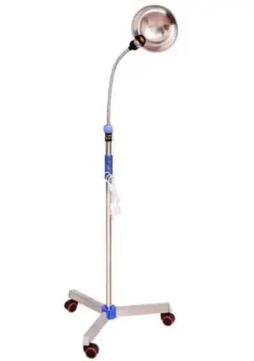 Hot selling hospital stainless steel mobile gooseneck reflector with wheel inspection light