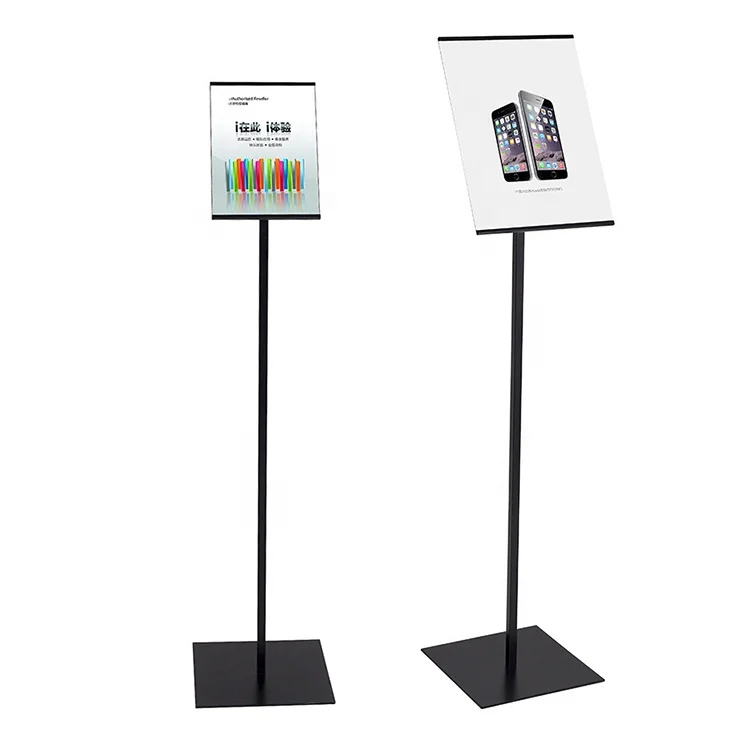 Custom Retail Store Adjustable Advertising Brochure Poster Catalog Sign Floor Vertical Metal Display Rack Stand Holder