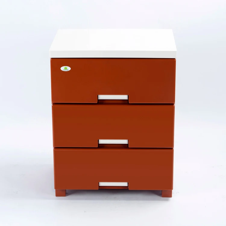
Wholesale home usage storage drawer night stands bedroom luxury furniture plastic cupboard for clothes cabinet 