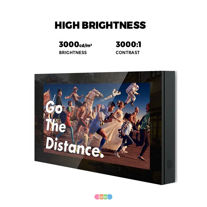High brightness waterproof outdoor Advertising Player screen tv slim event video display wall mount lcd panel sign