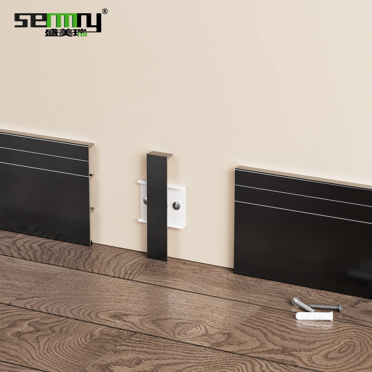 Hot sale metal decorative aluminium profile wall corner guards black aluminium floor skirting boards