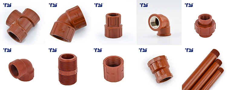 high pressure brown BSPT threaded ips pipe fittings PPH pipe