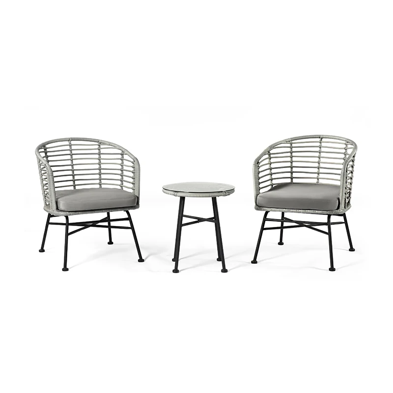 Big Round Rattan Outdoor Patio Furniture 3pcs Sofa Set Rattan Chair Outdoor furniture sets