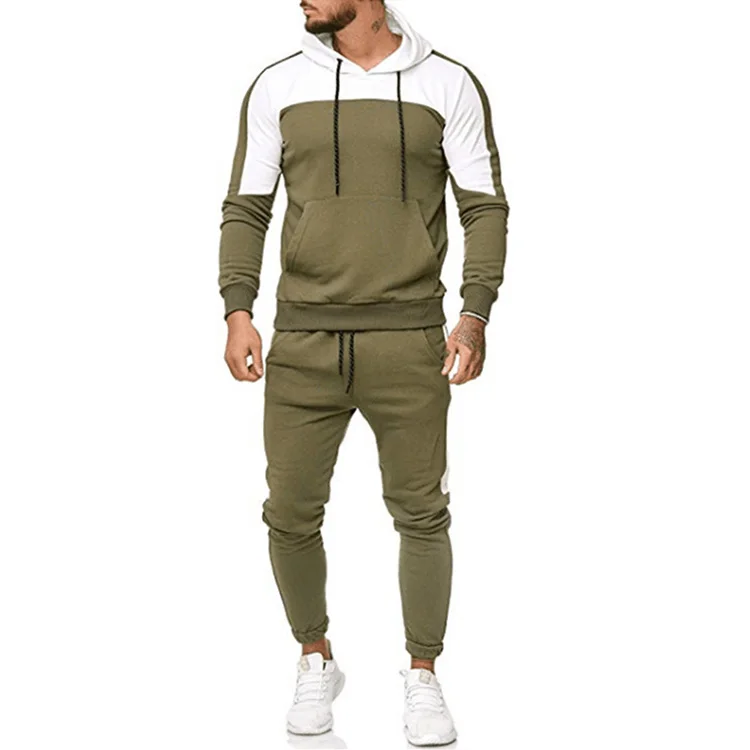 High Quality Windbreaker 2 Piece Winter Slim Fit Custom Logo Jogging Sweatpants And Hoodie Set Sportswear Men Tracksuit