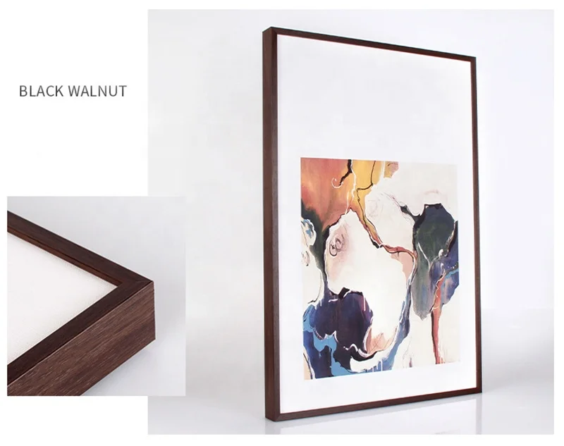 
50x70 Simulate Wood Metal Poster Picture Frames Modern Multiple Size Photo Frame 