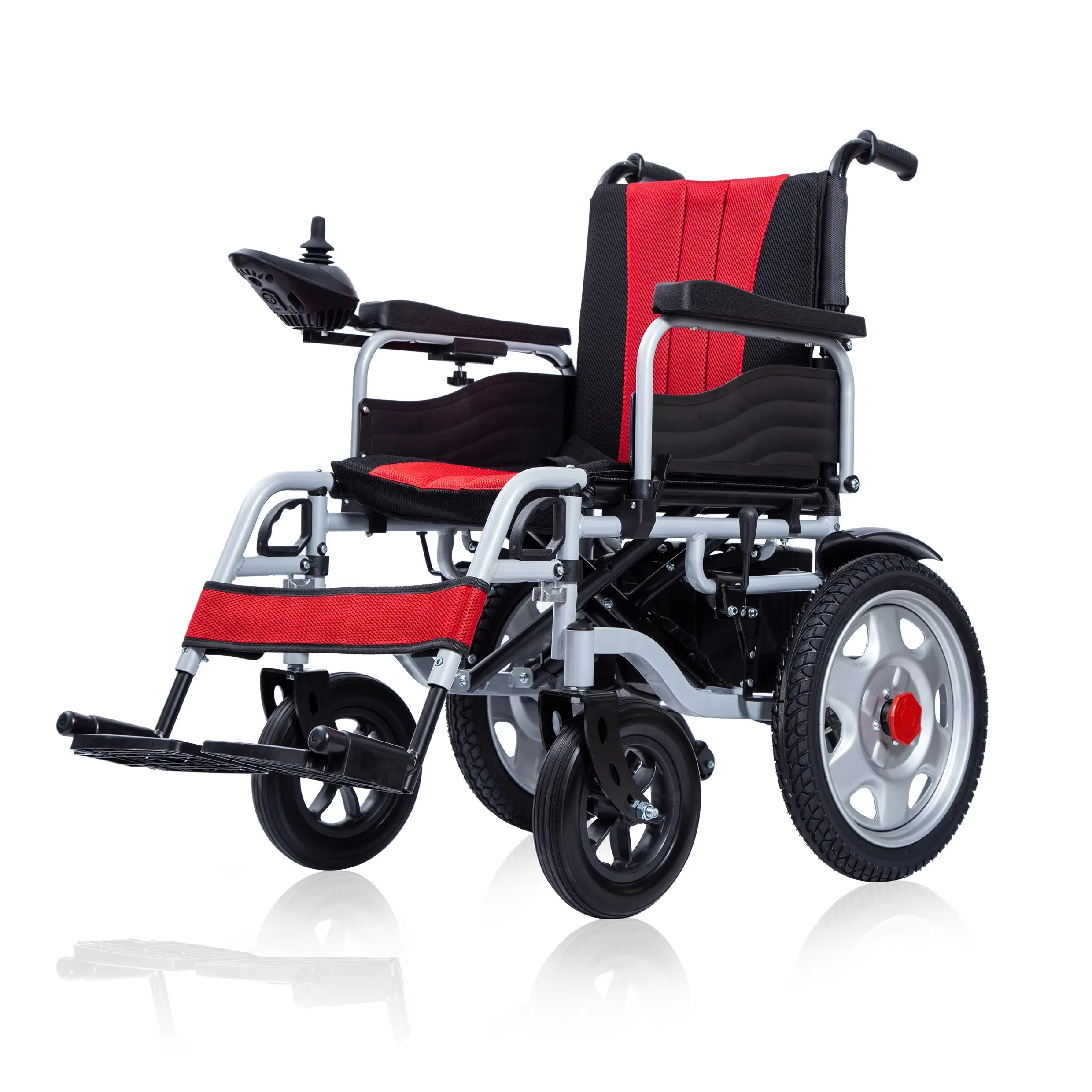 Hot Selling New Model Disabled Electric Wheelchair  Steel Automatic Folding Electric Wheelchair