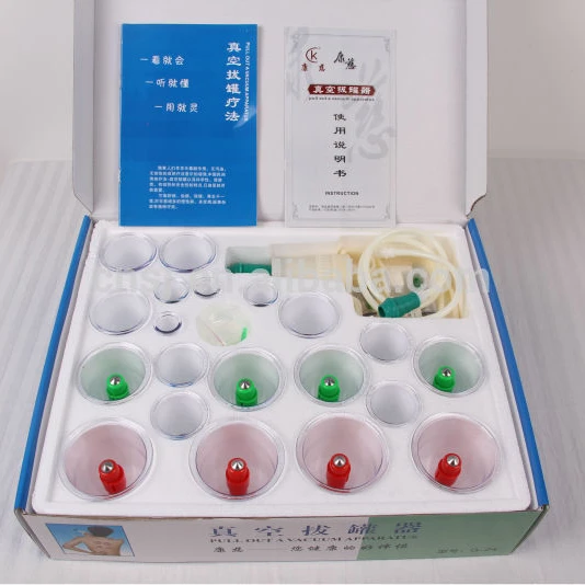 24 pcs Cupping/ Chinese Traditional massage cupping set/Medical Cupping Jar