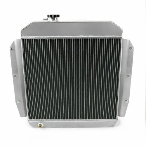 4 Rows Aluminum Radiator+Shroud Fan Kit For 1955-1959 Chevy Apache Truck GMC 100 150