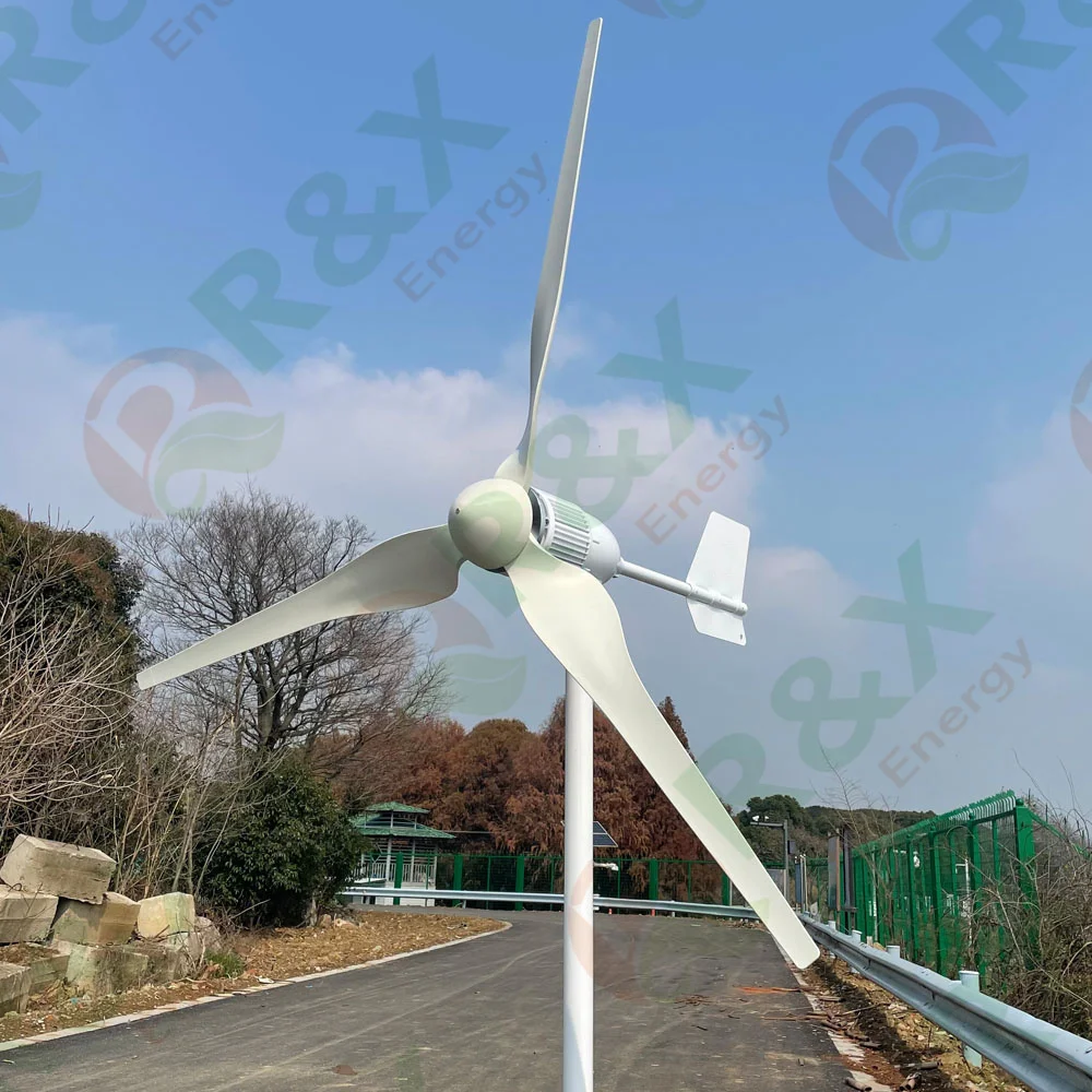 Hot Sale 1KW-3KW Horizontal 3 Blades Wind Turbine Air Generator 24V-96V Home Power Supply Options