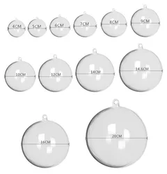 Custom Transparent Clear Big Plastic Christmas Tree Decorations Ornaments Ball