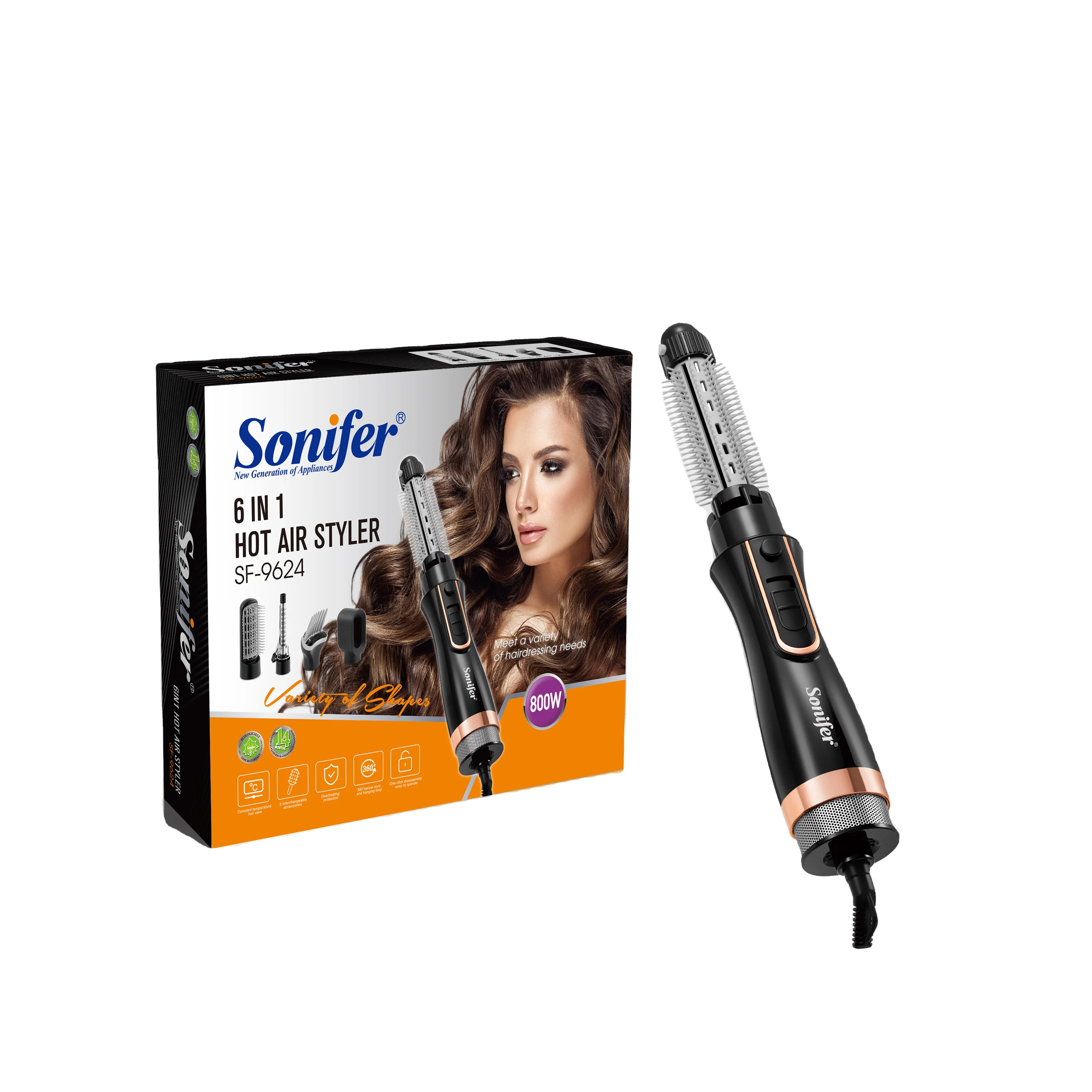 Sonifer SF-9624 wholesale high quality professional lcd heating styler electric hair straightener brush