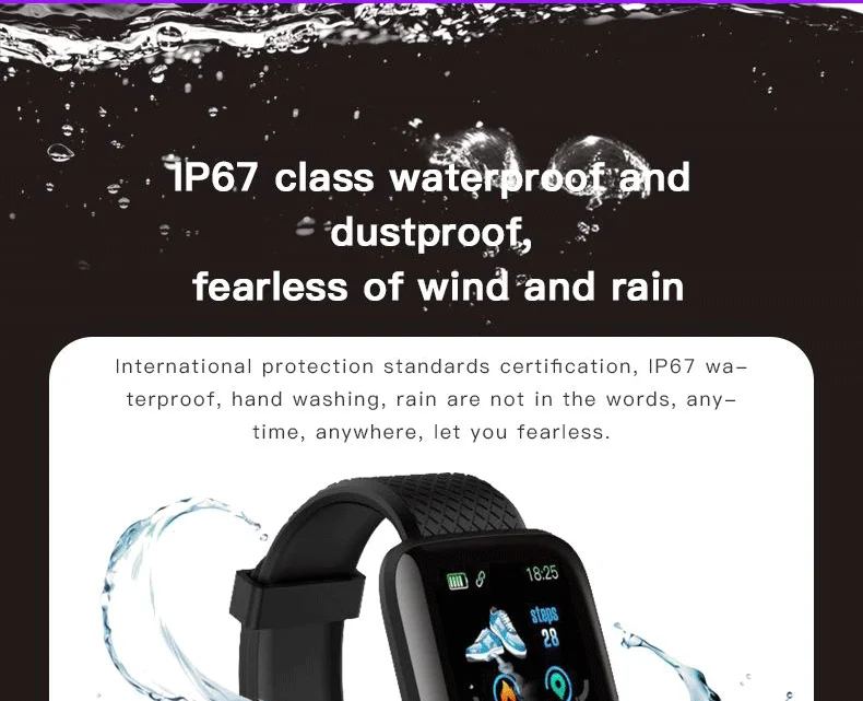 2020 wholesale OEM 116 plus smart watch with heart rate monitor pedometer IP67 waterproof smartwatch D13 wrist watch watches