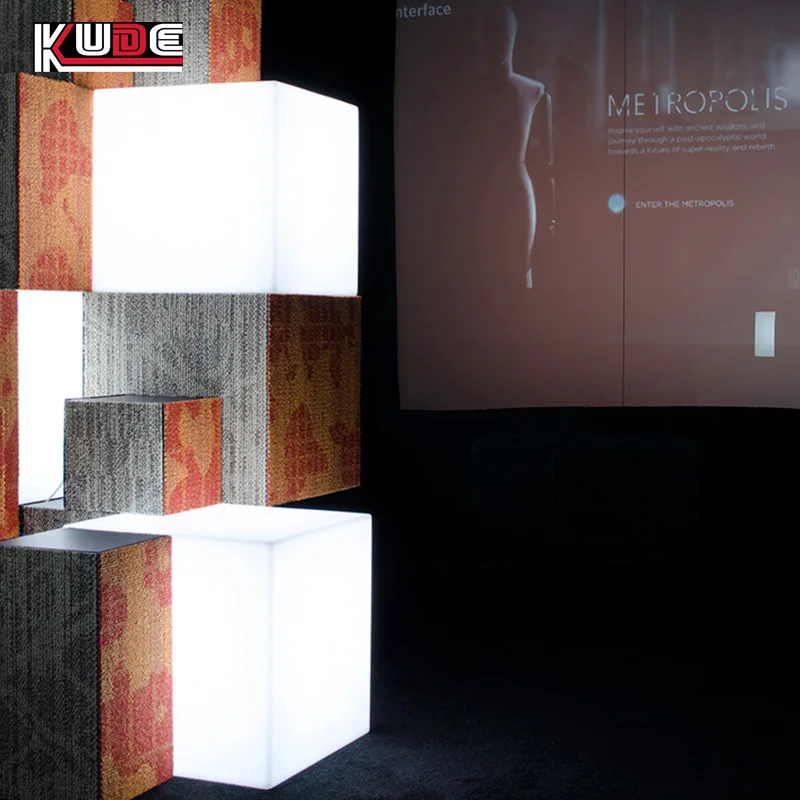 glowing led furniture Led cube light  led light up cube table led table lamp for event party