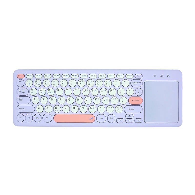 High Quality Gradient color  BT Wireless Keyboard with Touchpad for Windows Android iOS Tablet PC Smart Phone