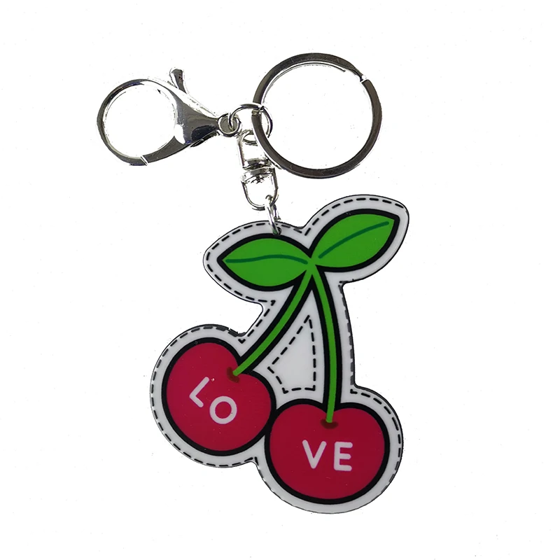 Популярный Кубик Рубика любовь рука Радуга помада губа смайлик вишня новинка брелок для двух сторон картина подарок