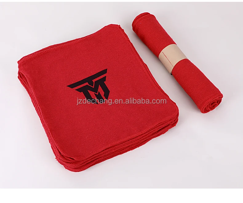 Qinghe Red Color Cotton Cleaning Rags Cleaning Towel Wiping Rags