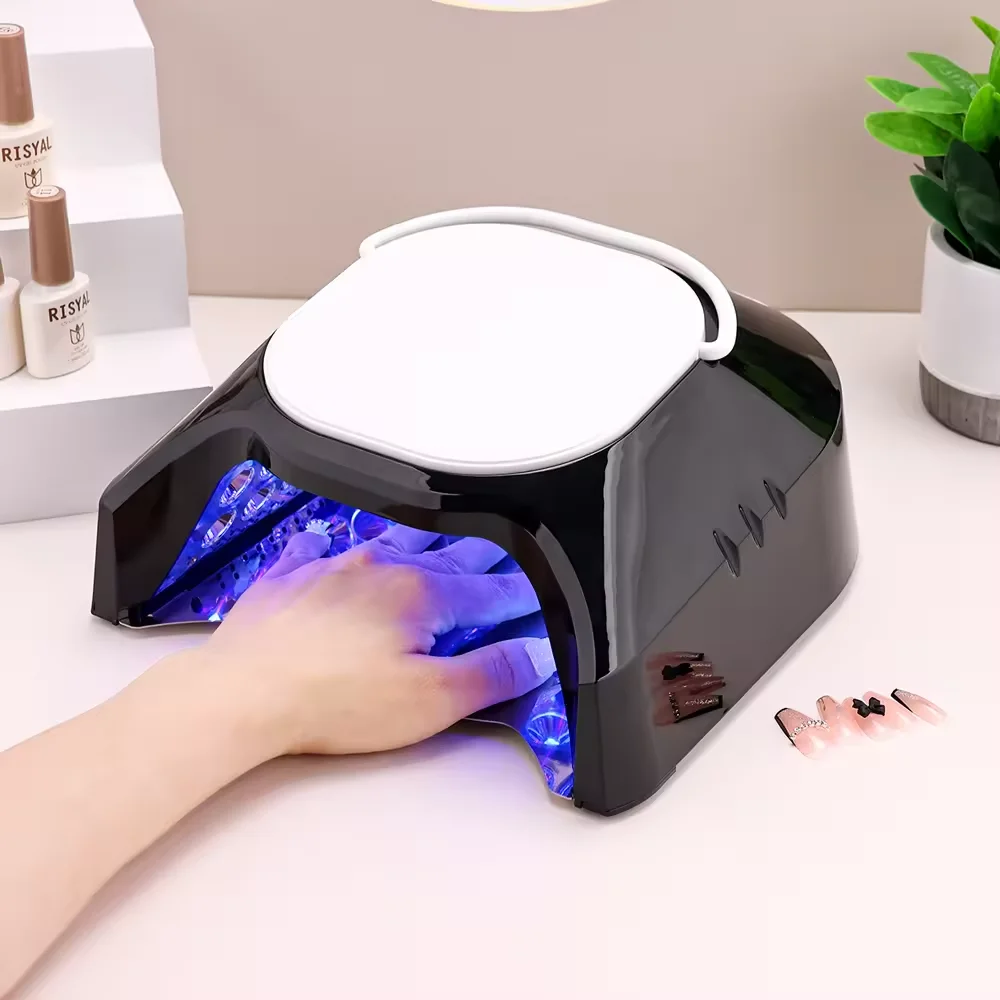Professional Nail Salon Home Use Pro Cure Wireless Dual Light 86W Rechargeable UV Led Nail Gel Dryer Lamp
