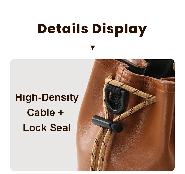 Multifunction PU Leather Drawstring Pouch Bag For Camera Storage Waterproof Dust Proof Instant Custom Camera Bag