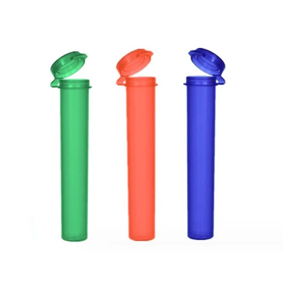 94mm smell proof CR cap pop top tube airtight vial plastic waterproof pill tube medicine container herb box with childproof lid