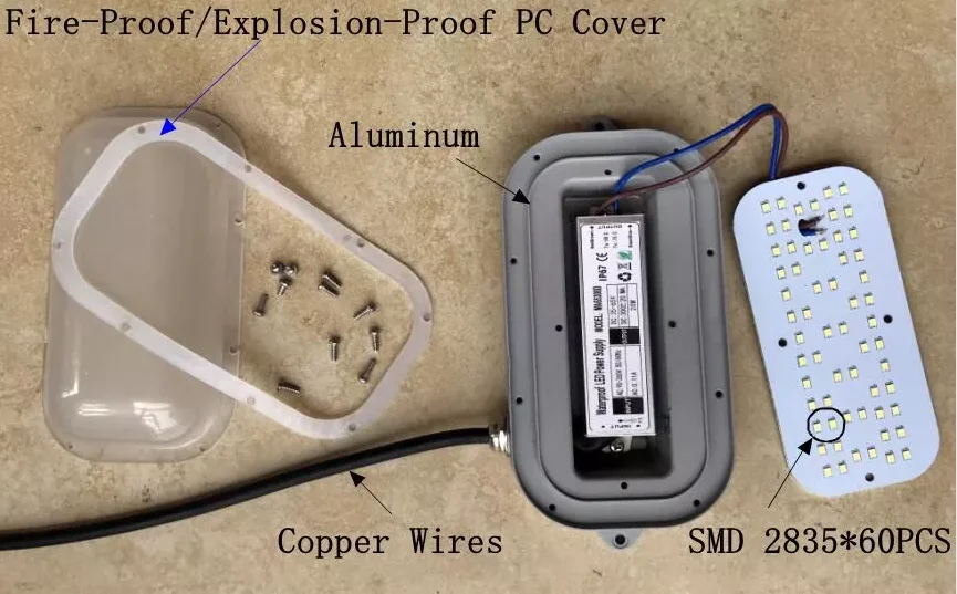 VAKESUN energy saving cold storage light -40 to 66 degree SMD freezer lamp