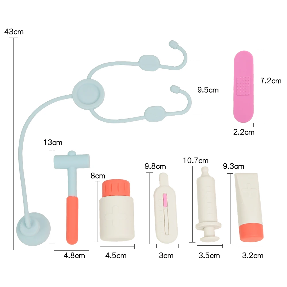 Wolife Original Design Medical Kit Simulation Doctor Pretend Play Role-Playing Children Play House Medical Kit Doctor Toy Set