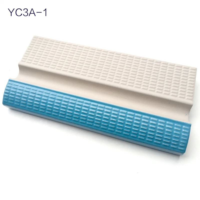 non slip glazed blue swimming finger-grip bull nose ceramic pool tile