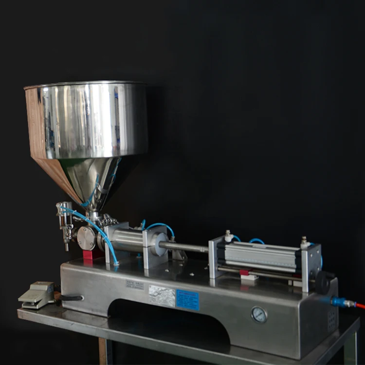 1/2/4 nozzles semi automatic piston paste filler cosmetic cream filling machine