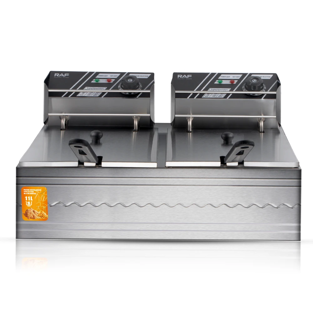 RAF Large Household Multi-functional Sectional Temperature Control Electric Deep Fryer Machine