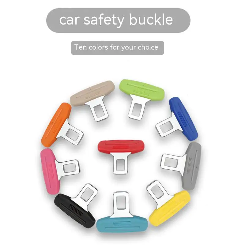 Safety Belt Buckles Real Carbon Fiber Car Seat Alarm Canceler Stopper Plug Buckle Seat belt Clip Car Safety Belt Extender