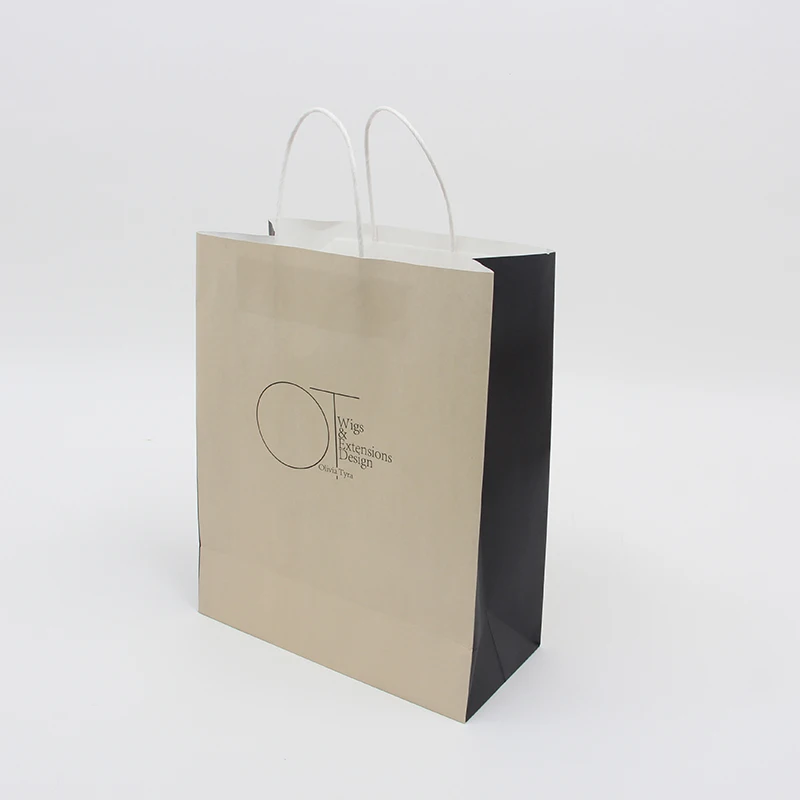 
2021 hot sale kraft paper bags with handles for Shopping Paper Bag Custom Printing Eco Friendly Recycle 