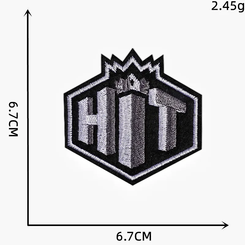 Computer black embroidered cloth patch badge down clothes jeans bags shoes and hats patches repair hole decoration