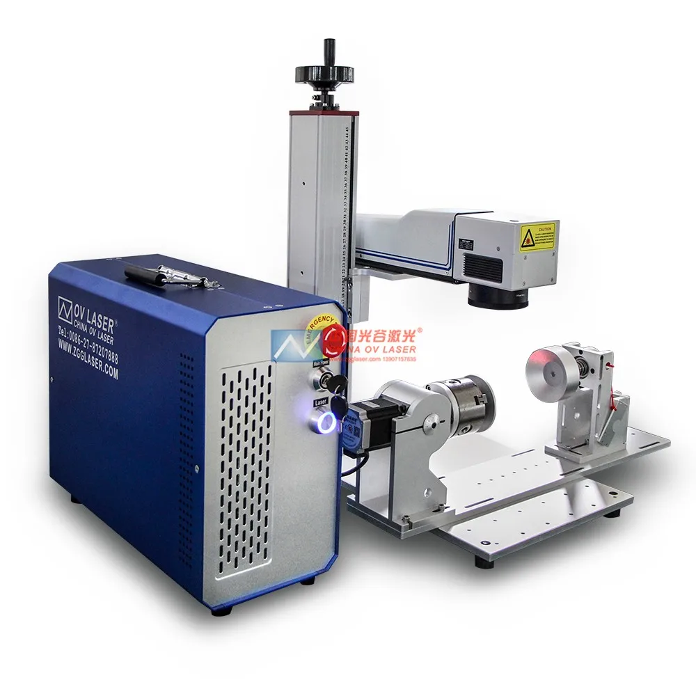 20w 30w 50w Sport aluminum stainless steel cup bottles logo engraving laser machine fiber marking plastic bottle with rotary