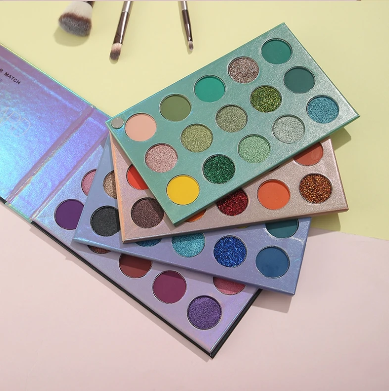 Factory Wholesale Cosplay 60 Colors Eyeshadow Palette Matte Shimmer Glitter Eyeshadow Customized For Party Stage Makeup