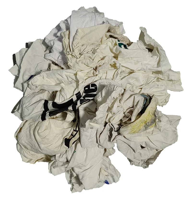 Xiamen Отличные Высококачественные промышленные ткани, режущие части, белая футболка, чистящая тряпка от пота, белая хлопковая тряпка с принтом