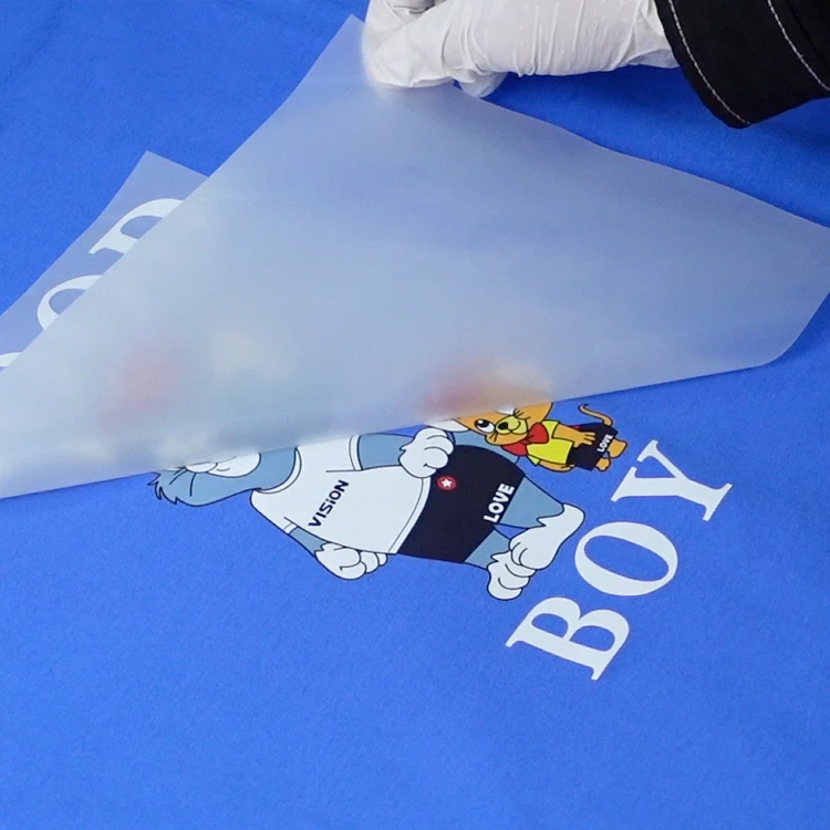 Customized Size Cold Peel and Hot Peel Heat Transfer DTF PET Film Prints for T Shirts Clothing