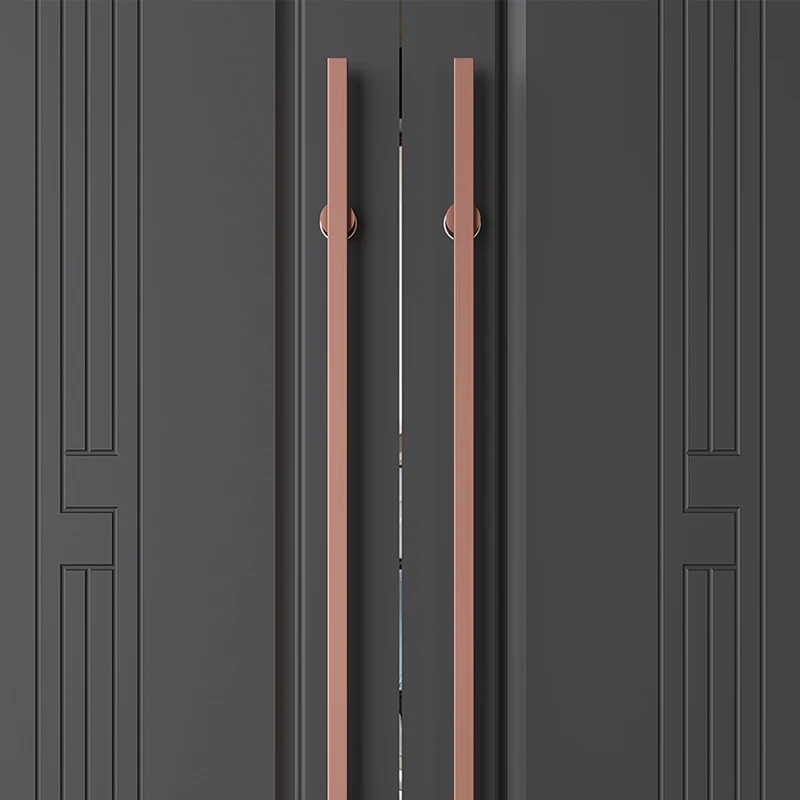 Деревянная дверная ручка из нержавеющей стали